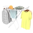 thumbnail image 1 of Clothes Drying Rack, Laundry Drying Rack with 4 Legs and Gullwings, White Metal Laundry Rack, Foldable, Space-Saving, Free-Standing Airer, for Clothes, Towels, Indoor Outdoor Use 22027, 1 of 8