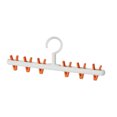 thumbnail image 2 of Naiovety Percha para ropa, abrigo de secado de rotación de 360 ​​grados, ropa colgante a prueba de viento, gancho para ropa interior, Almacenamiento y organización del hogar Blanco Naranja, 2 of 6