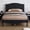 Black, variant on Full Size Bed Frame, Vintage Platform Bed with Arched Headboard and Footboard, Solid Wood Frame with Under-Bed Storage, No Box Spring Needed for Bedroom, Black