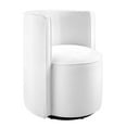 thumbnail image 2 of Modway Della Performance Velvet Fabric Swivel Chair in White, 2 of 9