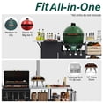 thumbnail image 7 of Heavy Duty XL Outdoor Grill Cart for Big Green Egg, Kamado Joe Big Joe & Tabletop Griddle – Mobile BBQ Island with Removable Platform& Weatherproof Cover, 7 of 7