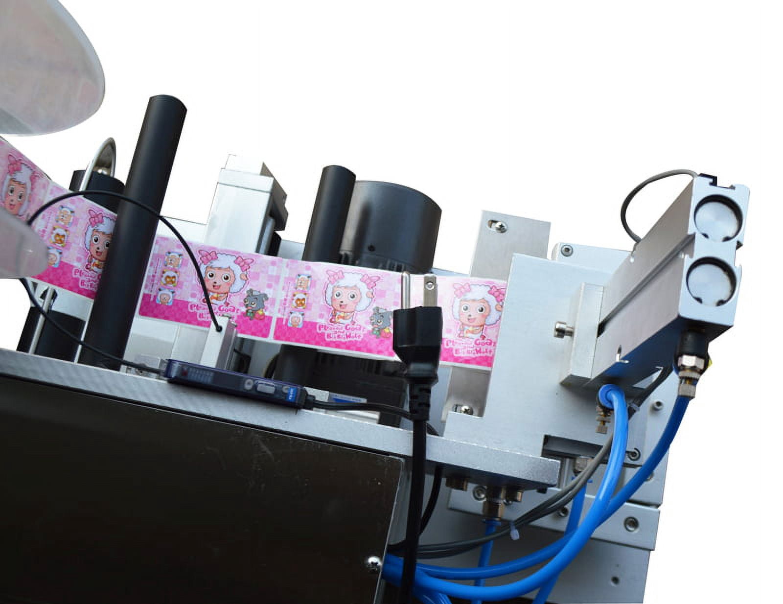INTSUPERMAI Semi-Auto Plane Labeling Machine Adjustable Flat Surface Labeler Label Applicator Machine