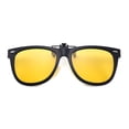 thumbnail image 3 of Polarized Clip On Sunglasses for Prescription Glasses, Flip Up Lens Overlay Lightweight Frame Attachment for Men Women Driving Fishing Commuting Yellow, 3 of 3