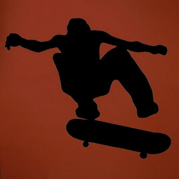 Wallhogs Skateboard Silhouette I Cutout Wall Decal