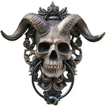 Zmeidao Skull Hanging Door Knocker Wall Hanging Plaque for Home Front Door Decoration, Halloween Decorations