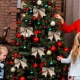 thumbnail image 6 of Dalrosia 12PCS Christmas Burlap Plaid Bow Christmas Buffalo Plaid Bow Christmas Decoration Bow for Christmas Tree Crafts Home Decoration, 6 of 6