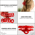 thumbnail image 4 of Parcelona French Love Medium 3" Celluloid Acetate Hair Claw Clip for Women (Black), 4 of 36