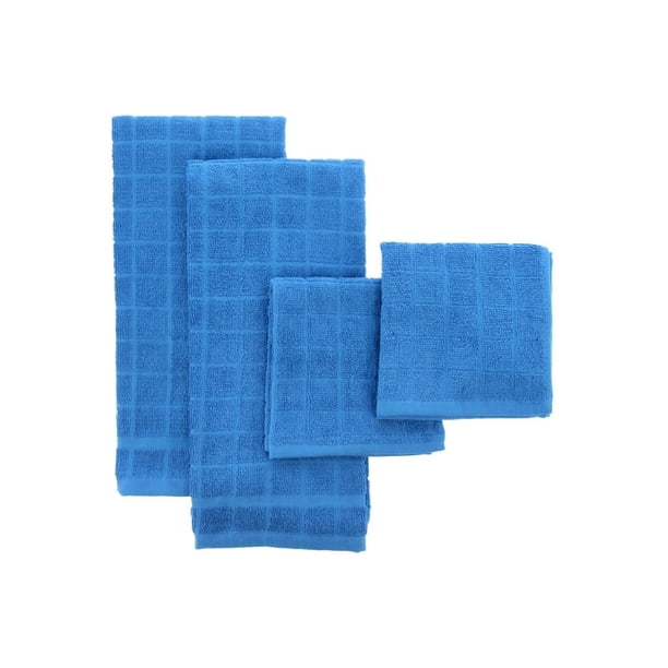 Bamboo Kitchen And Dish Towels A Matching Towel Set By The Firefly Collection 4 Pack Ultra Absorbent Anti Microbial Stylish Practical Stone Cobalt Blue Walmart Com Walmart Com