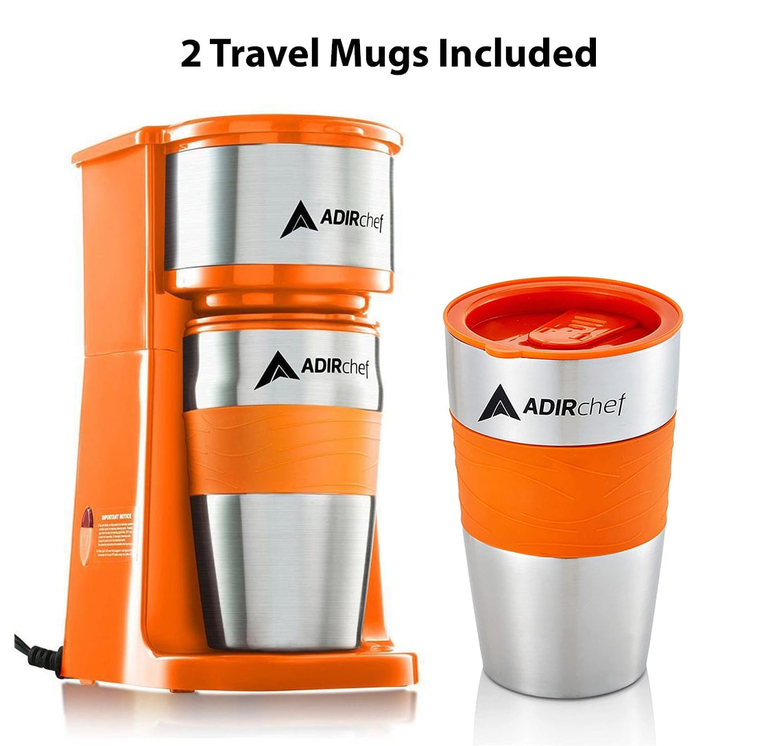 AdirChef Single Serve Coffee Maker, Portable, Travel, 15 Fl. Oz., 2