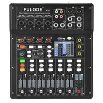 Digital Mixer 8 Channel Compact Audio Mixing Console with 16 DSP Effects, Professional 6-Band EQ DJ Music Sound Mixer with 2.0 USB Port, Bluetooth & PC Debugging for Recording Live Performance