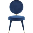 thumbnail image 3 of Meridian Furniture Brandy Navy Velvet Dining Chair, 3 of 6