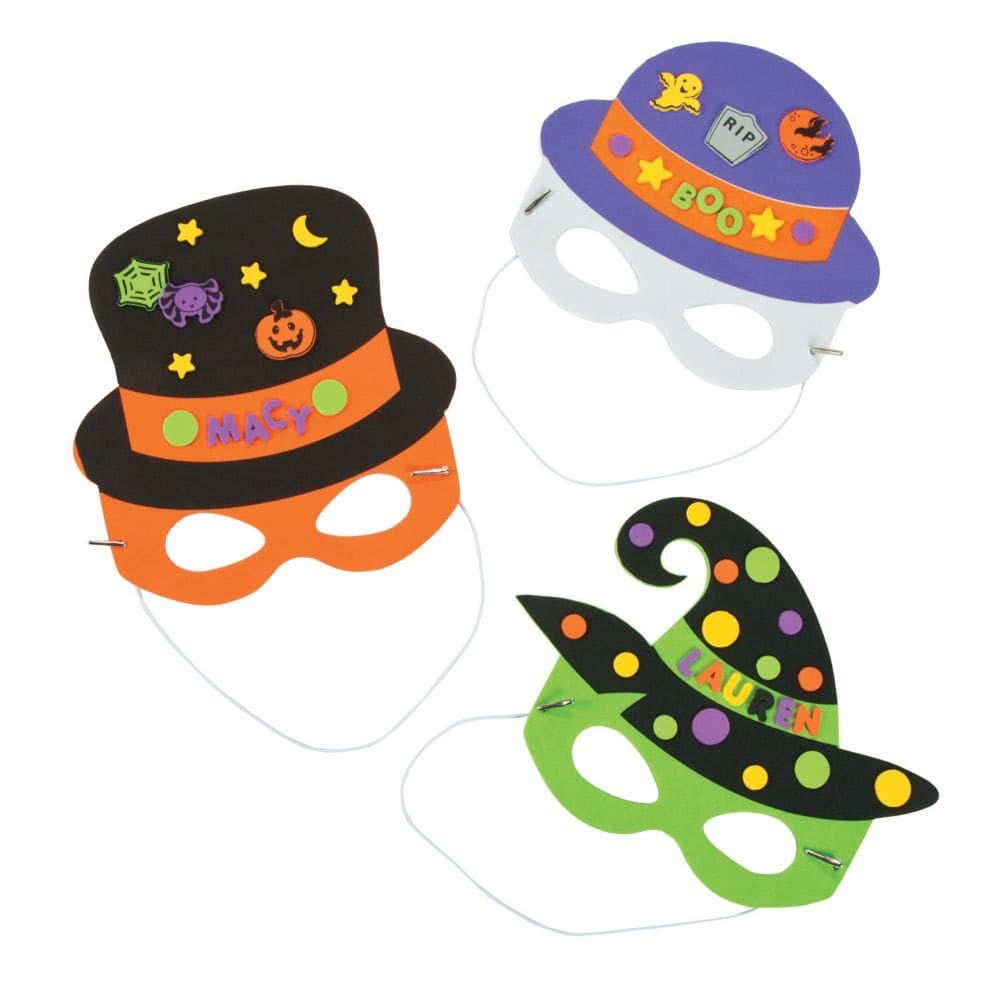 Halloween Hat Mask Craft Kit- Craft Kits - 12 Pieces - Walmart.com ...