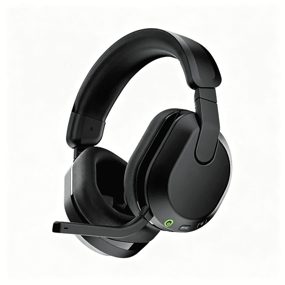 GJX Wireless Multiplatform Gaming Headset Pc Mobile Bluetooth 50Mm Drivers 80-Hr Battery Noise-Cancelling To-Mute Mic Waves 3D Audio Black