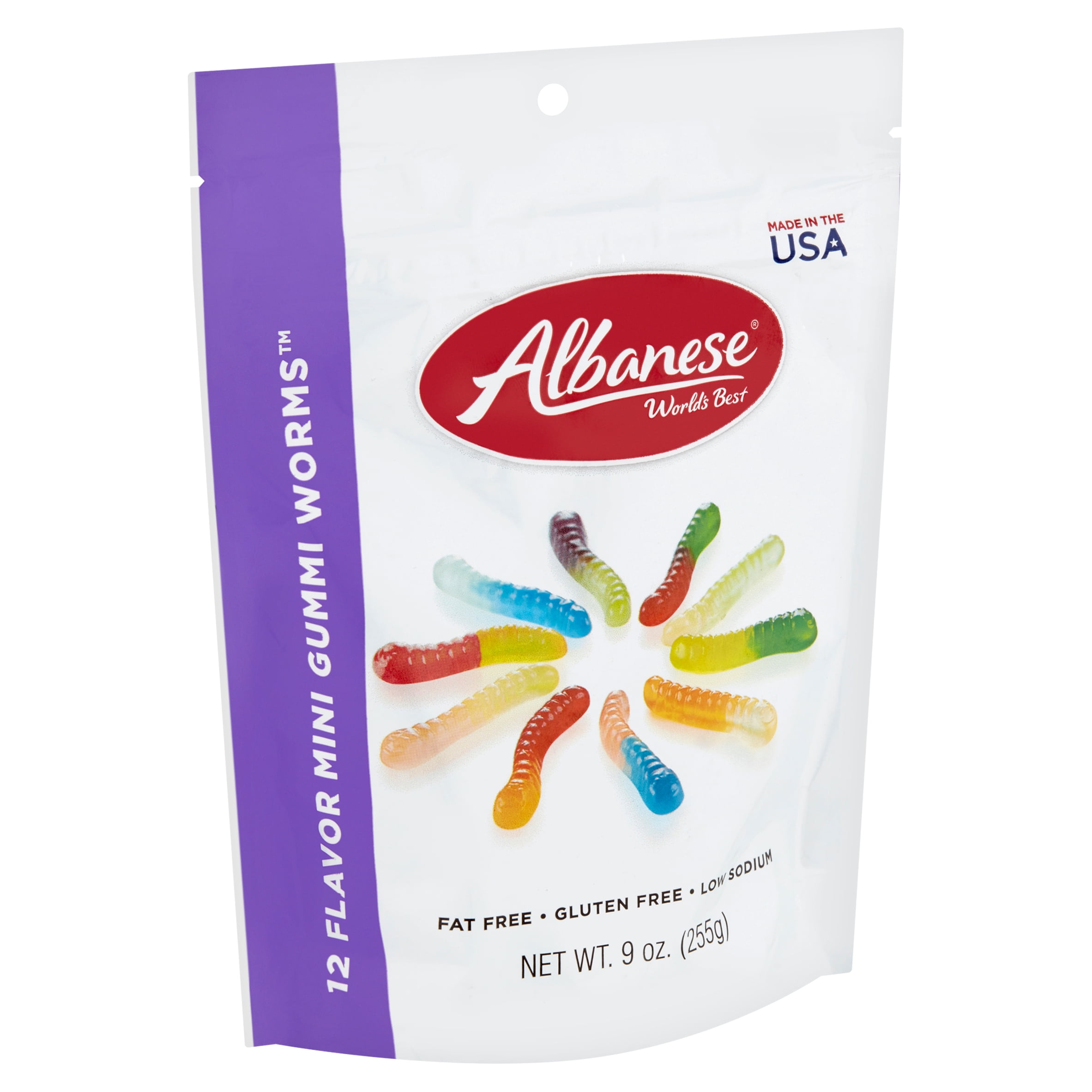 Albanese 12 Flavor Mini Gummi Worms, 9 oz