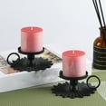 thumbnail image 5 of ADDHAT Vintage Iron Art Candlestick Handheld Pillar Candle Stand Tabletop Decorative Candlestick Holder, 5 of 7