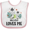 thumbnail image 3 of Inktastic Zebra My Vovo Loves Me Boys or Girls Baby Bib, 3 of 4