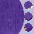 thumbnail image 3 of Unique Bargains 6 Pcs 10 x 10 Inch Plush Faux Fur Fabric Square Fluffy Faux Fur Patches Cuts, Purple, 3 of 6
