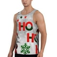thumbnail image 2 of Fotbe Cute Santa Pattern Men's Quick Dry Workout Tank Top Gym Muscle Tee Fitness Bodybuilding Sleeveless T Shirt Breathable Workout Shirt-Large, 2 of 9