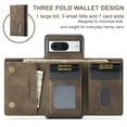thumbnail image 5 of TECH CIRCLE Wallet Case for Google Pixel 8, 2 in 1 Retro PU Leather Cell Phone Back Cover Magnetic Detachable with Wallet Credit Card Cash Holder Kickstand Case Cover for Google Pixel 8 2023,Coffee, 5 of 10