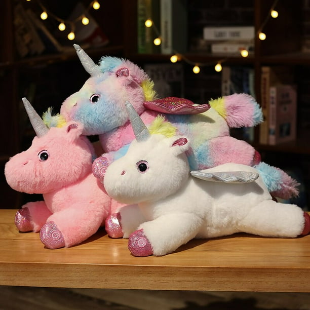 Licorne Lumineuse Coloree avec Lumiere LED Coussin en Peluche Jouet pour Enfants Cadeau d Anniversaire Navidad pour Fille Walmart