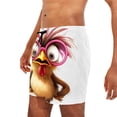 thumbnail image 6 of qelini Swim Trunks for Men Big and Tall Running Shorts Drawstring Waist Print Shorts Swimwear Bottoms, 6 of 6