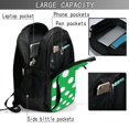 thumbnail image 4 of Disketp Green And White Polka Dot Mochila de Viaje Estampada para Laptop con Puerto de Carga USB, Mochila Impermeable para Computadora – Regalo para Hombres y Mujeres, 4 of 7