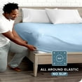 thumbnail image 4 of Bare Home Luxury 1800 Collection Fitted Sheet, Ultra-Soft, Deep Pocket, Full-XL, Light Blue, 4 of 8