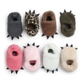thumbnail image 5 of Newborn Leopard Toddler Baby Shoes Bear Paw Soft Sole First Walkers Plush Furry Boots 0-18M Infant Sneaker Non-slip Baby Slippers, 5 of 5