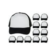 thumbnail image 1 of 12-Pack Youth Adjustable Trucker Foam Mesh Caps - Black/White, 1 of 2