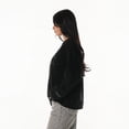 thumbnail image 4 of Women's The Wild Collective  Black Detroit Lions Rock Crystal Oversized Crewneck Sweatshirt, 4 of 4
