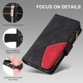 thumbnail image 4 of Decase Wallet Case for iPhone 8 / iPhone 7 / iPhone SE 2022 2020 for Women Men with 9 Credit Card Holder Zipper Purse PU Leather Strap Wristlet Protective Phone Cover 4.7 Inch,Black, 4 of 5