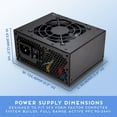 thumbnail image 6 of Apevia SFX-AP600W 600W Micro-ATX Power Supply – Fixed Cables, Low Noise, Full Range Active PFC, Desktop & Gaming PC, Server Compatible PSU, 6 of 6