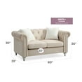 thumbnail image 2 of Glory Furniture Raisa Velvet Loveseat in Beige, 2 of 6