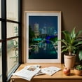 thumbnail image 6 of The Indiana Central Canal - Indianapolis Indiana Photography Cityscape Nightlife Skyline Architecture Modern Art Scenic Oak Framed Wall Art Print 5 x 7 inches, 6 of 59