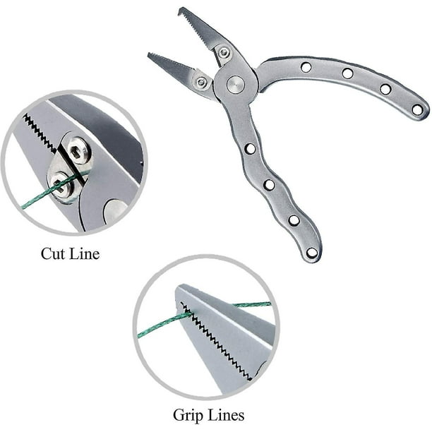 Mini Fly Fishing Pliers Aluminum Tools With Sheath And Lanyard 4.5 
