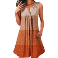 thumbnail image 2 of BEFOKA Robe Grande Taille pour Femmes, Robe d'Été en Liquidation pour Femmes, Robe Sans Manches à Col Rond Imprimé Coloré avec Boutons, 2 of 5