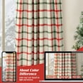 thumbnail image 6 of DriftAway 2 Panels 100% Blackout Windowpane Plaid Linen Curtains Double Layer Drapes for Bedroom 72 Inches Long Farmhouse Thermal Insulated 3.25 Inch Rod Pocket Back Tab for Living Room Red Green, 6 of 7