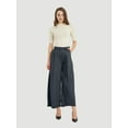 thumbnail image 6 of Women High Waist Casual Wide Leg Long Palazzo Pants Trousers Regular Size Olive Green XL, 6 of 8