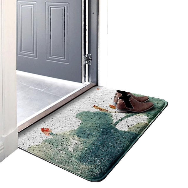 Felpudo de bienvenida de estilo chino para zonas ocupadas de jardín de entrada 18x30 pulgadas
