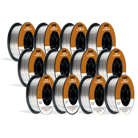 

(12 Spools) PGN Flux Core MIG Wire - E71T-11 - 0.030 Inch 10 Pound Spool - Gasless Mild Steel MIG Welding Wire with Low Splatter - For All Position Arc Welding and Outdoor Use