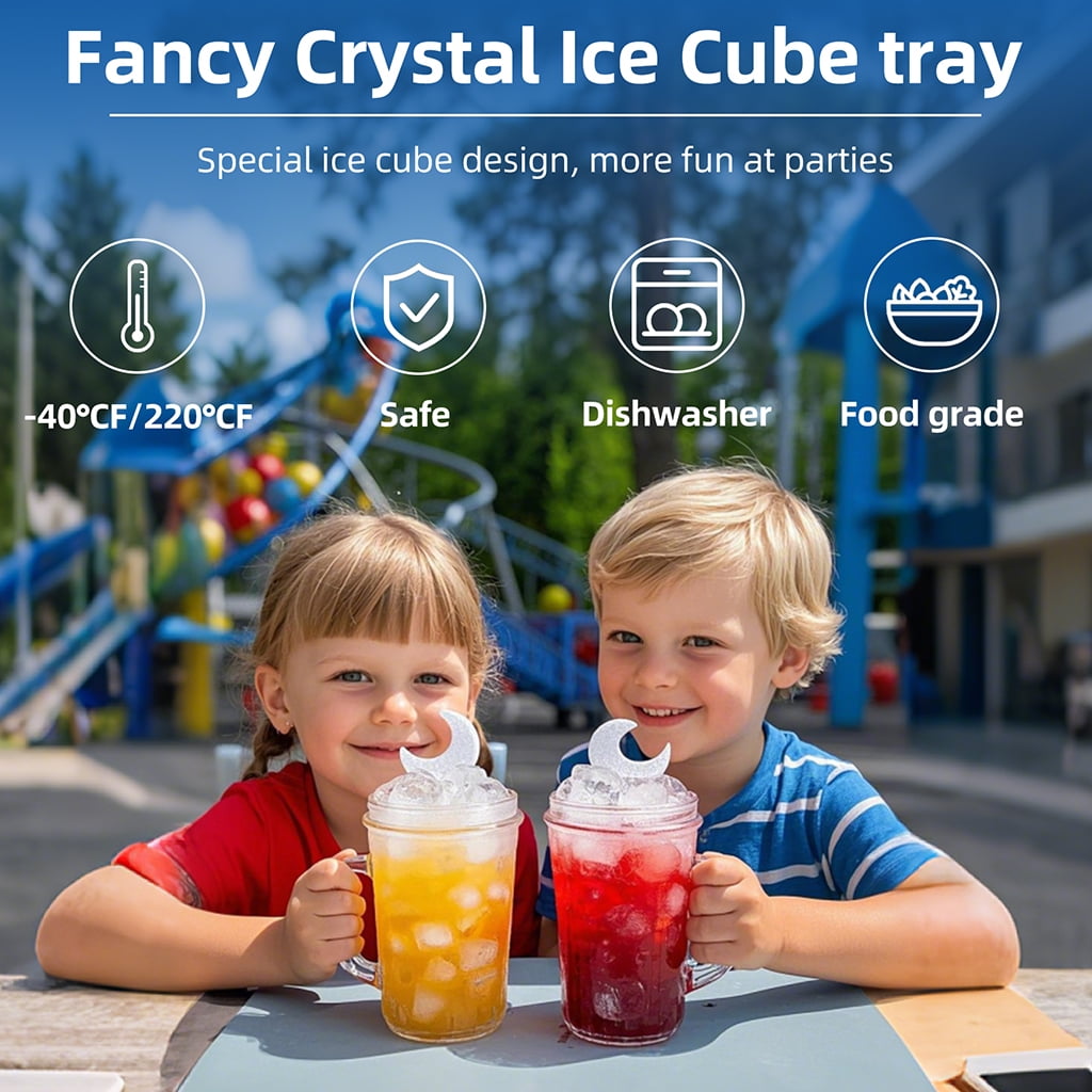 Meeyar Cloud Ice Cube Tray Maker, Spout Style Water Filling Silicone Ice Cube Mold for Freezer 1PC