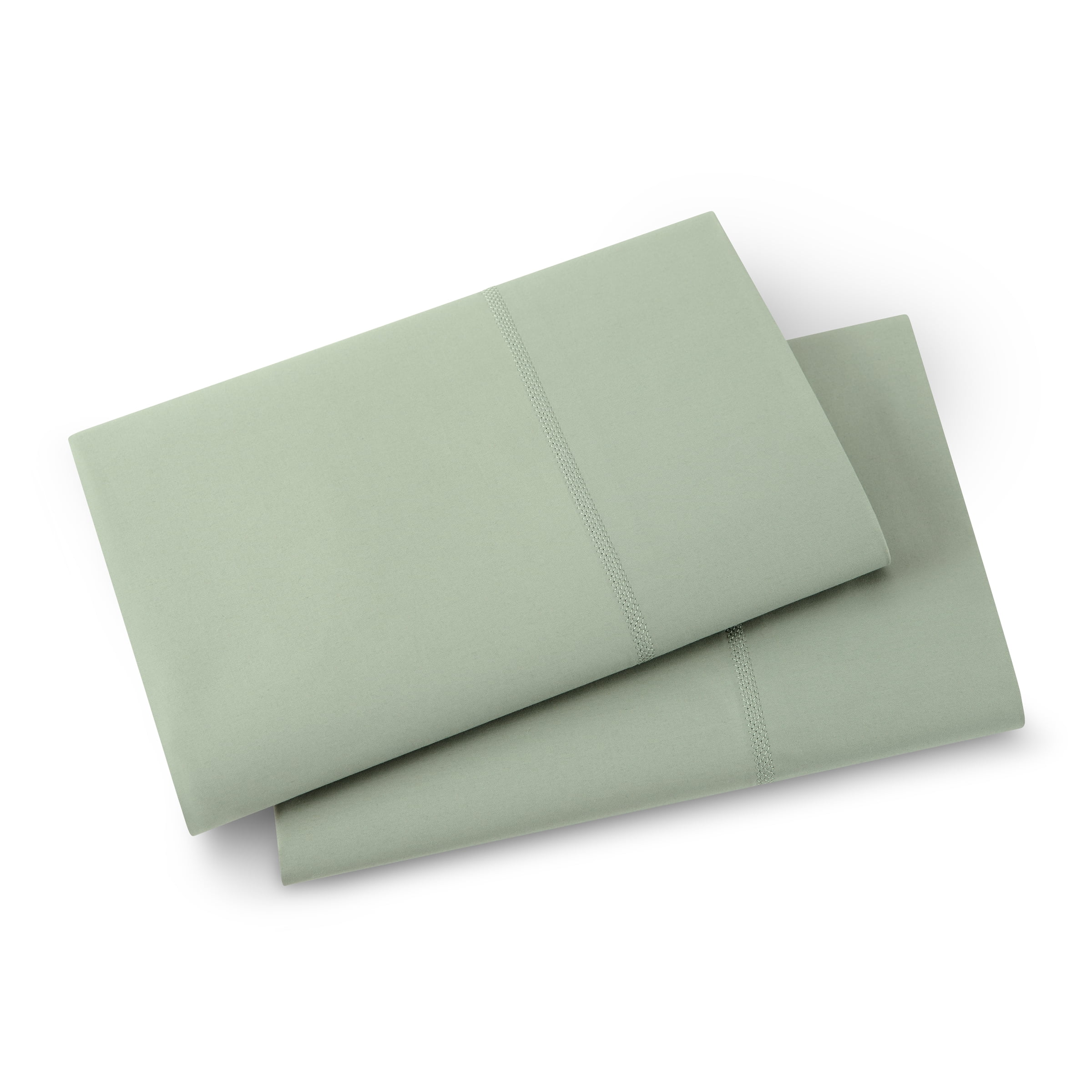 Wamsutta 1846 400 Thread Count Desert Sage Egyptian Giza Cotton Percale Pillow Cases, Queen (2 Count)