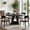 Black, variant on MAYEERTY 47 Inch Farmhouse Round Dining Table, Wooden Kitchen Dinner Table for 4 People with Sturdy Metal Frame