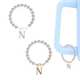 thumbnail image 1 of 2PCS Stainless Steel 26 Letters Charm 26 Initial Cup Accessories Pearl Cup Handle Charm Lobster Clasp Chain, 1 of 3