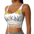 thumbnail image 2 of Fotbe Home Cooking Sujetador Deportivo Largo sin Aros para Mujer con Almohadillas y Soporte Medio, Transpirable y Absorbente, Camiseta Tipo Chaleco o Tank Top-XX-Large, 2 of 8