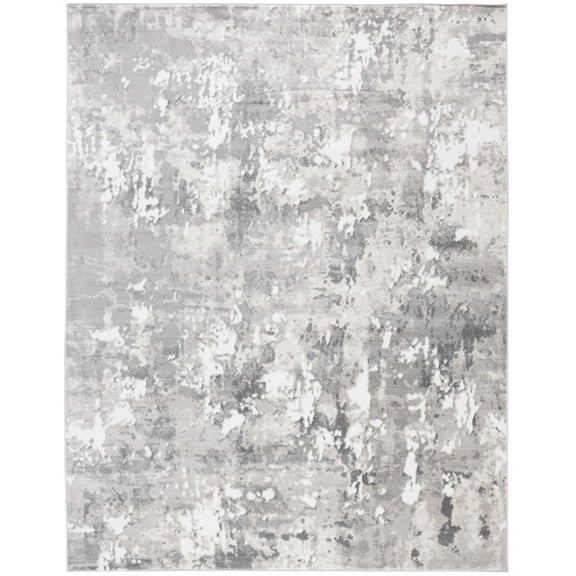 SAFAVIEH Skyler Jacques Distressed Area Rug, Light Grey/Grey, 9' x 12'