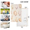 thumbnail image 6 of Yayeee 2 Pack Hand Towels for Bathroom 100% Cotton 16" x 28" Soft Absorbent Kitchen Towel, Pink Seashell, 6 of 7