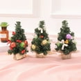 thumbnail image 4 of Mini Christmas Tree with Decoration Balls 7.87" Tabletop Artificial Small Christmas Tree Ornaments for Christmas Table Top Desk Decor Home Indoor Decoration, 4 of 7