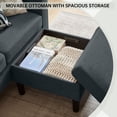 thumbnail image 6 of Pingliang Home Living Room Furniture Set,Sectional Sofa Couch with Storage Ottoman and Loveseat,3 Seater L-shaped Sofa and 2 Seater Couch for Home Apartment Studio Office, 6 of 7