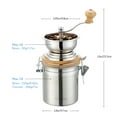 thumbnail image 6 of Easyworkz Manual Coffee Grinder with Airtight Canister, Adjustable Setting, Stainless Steel Burr Bean Mill Tool, 6 of 8
